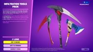 Associated cosmetics for Chigusa, Megumi, and Yuki skin in Fortnite. (Image via Epic Games)